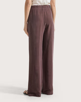 Relaxed-fit long pants in washed silk viscose stretch fabric. -  | Seventy Venezia