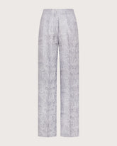 Relaxed-fit long stretch pants in embroidered silk linen. -  | Seventy Venezia
