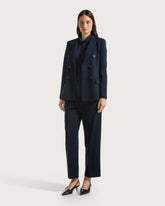 Elasticated trousers in textured knit       -  | Seventy Venezia