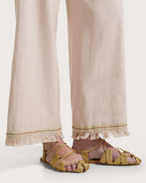 Pantalone lungo elasticato in lino strecth -  | Seventy Venezia