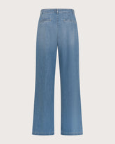 Pantalone lungo doppia pinces in denim leggero -  | Seventy Venezia