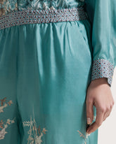 Ampio pantalone elasticato in seta stampata -  | Seventy Venezia