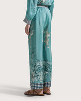 Ampio pantalone elasticato in seta stampata -  | Seventy Venezia