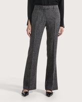 Two-colour tweed straight-leg long pants -  | Seventy Venezia