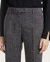 Two-colour tweed straight-leg long pants -  | Seventy Venezia