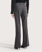 Two-colour tweed straight-leg long pants -  | Seventy Venezia