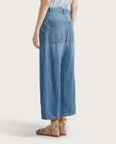 Pantalone dal fit carrot in denim leggero misto lino -  | Seventy Venezia