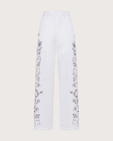 Pantalone semielasticato in lino ricamato -  | Seventy Venezia