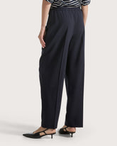 Pantalone carrot alla caviglia elasticato in fresco di lana stretch -  | Seventy Venezia