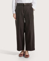 Pantalone in bull di cotone gamba ampia -  | Seventy Venezia