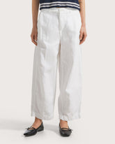 Pantaloni carrot in cotone lino -  | Seventy Venezia