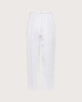 Pantaloni carrot in lino stropicciato. -  | Seventy Venezia