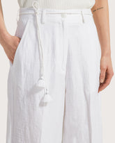Pantaloni carrot in lino stropicciato. -  | Seventy Venezia