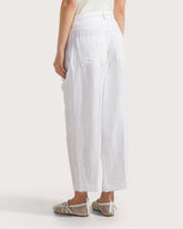 Pantaloni carrot in lino stropicciato. -  | Seventy Venezia