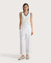 Pantaloni carrot in lino stropicciato. -  | Seventy Venezia