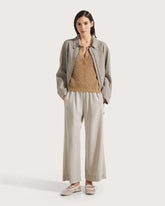 Pantalone elasticato in tela tencel. -  | Seventy Venezia