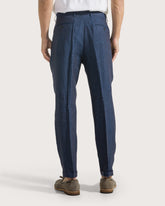 Pantalone una pinces in lino tinto filo -  | Seventy Venezia