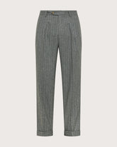 Pantalone gessato con doppia pence -  | Seventy Venezia