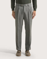 Pantalone gessato con doppia pence -  | Seventy Venezia