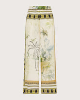 Pantalone elasticato in voile di viscosa stampato -  | Seventy Venezia