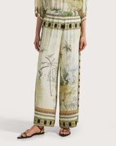 Pantalone elasticato in voile di viscosa stampato -  | Seventy Venezia