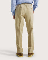 Pantalone con elastico dietro in misto lino tinto capo -  | Seventy Venezia