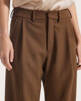 Wide-leg trousers in technical covert cloth      -  | Seventy Venezia