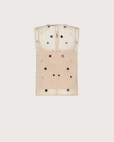 Top girocollo smanicato in organza ricamata -  | Seventy Venezia